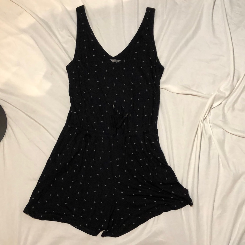 Black polka dot Romper